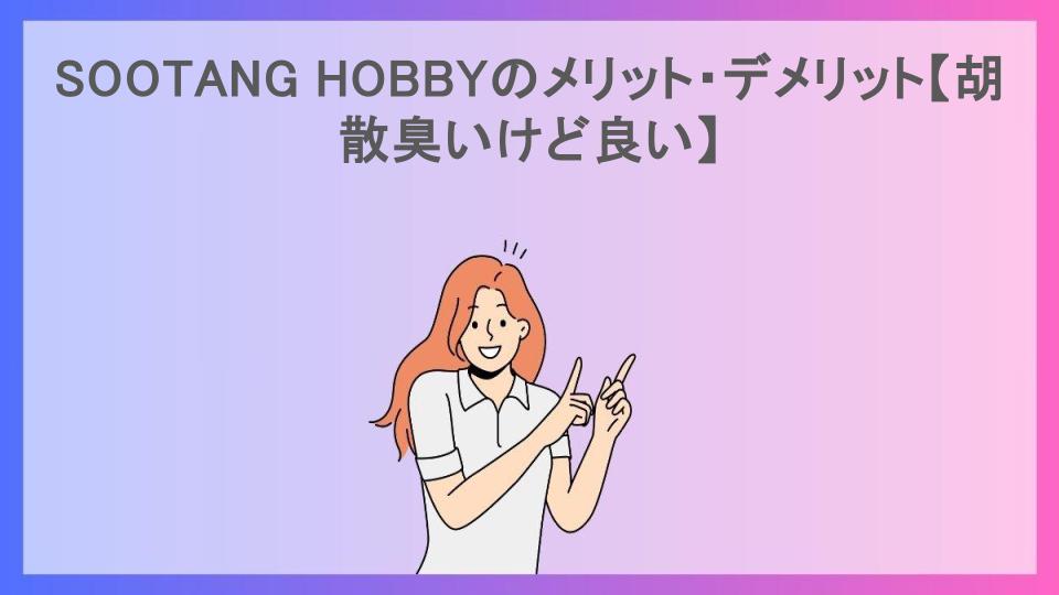 SOOTANG HOBBYのメリット・デメリット【胡散臭いけど良い】